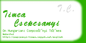 timea csepcsanyi business card